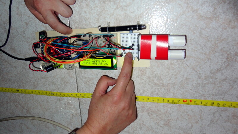 Ultrasonic distance meter with LCD display on Arduino UNO – Techrm