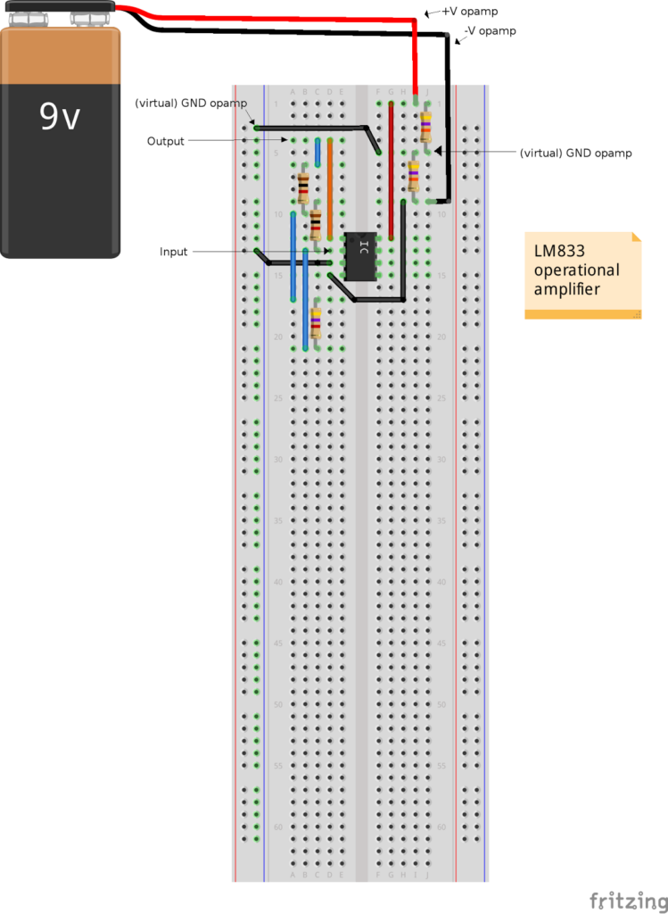 How to control an inverting operational amplifier using Arduino UNO and