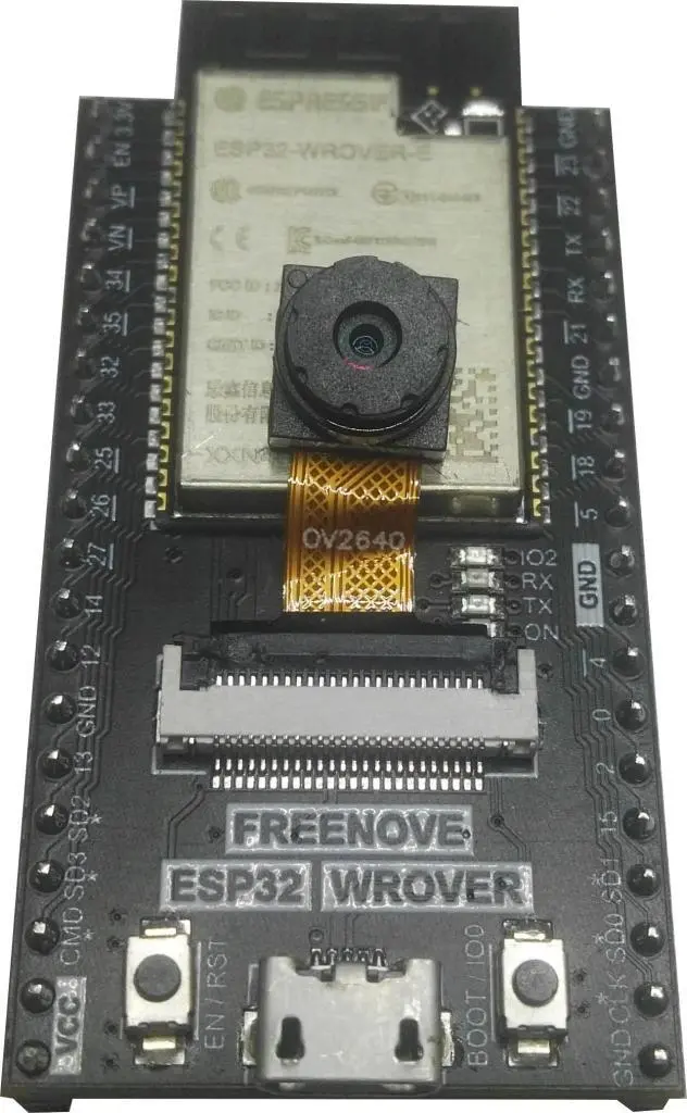 Front view of the Freenove board