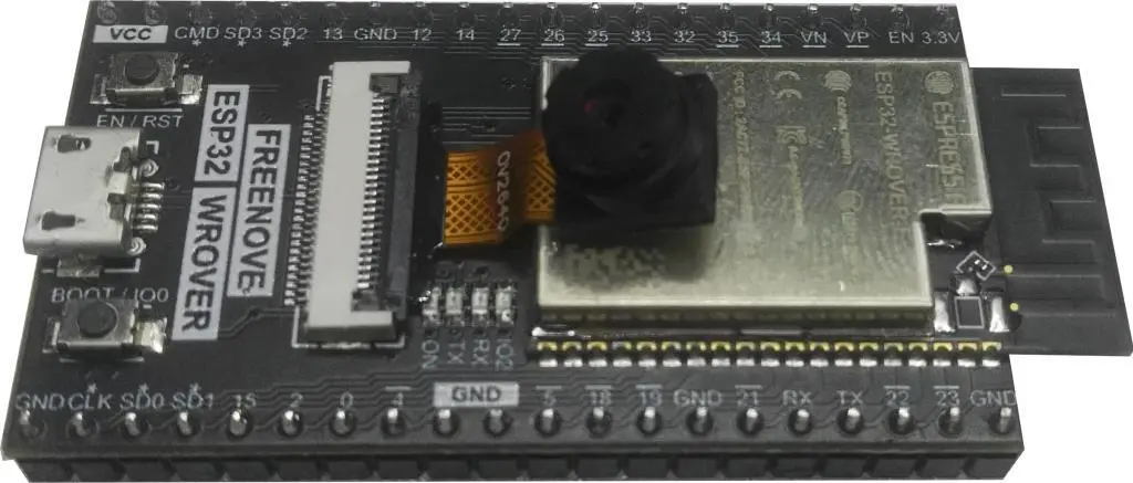 Side view of the Freenove board