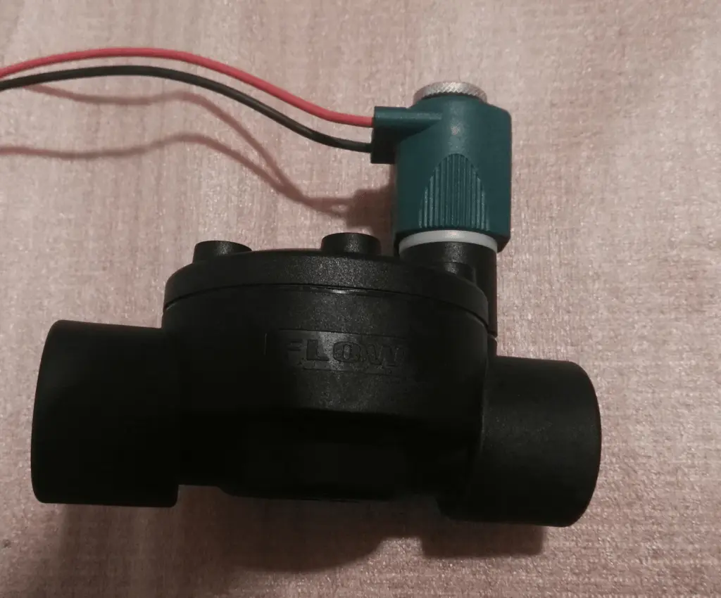 An example of a 9V bistable solenoid valve used in this project