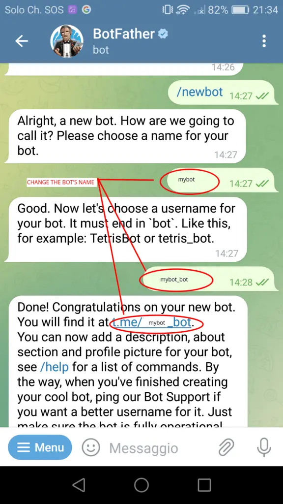 The creation of the new bot The creation of the new bot