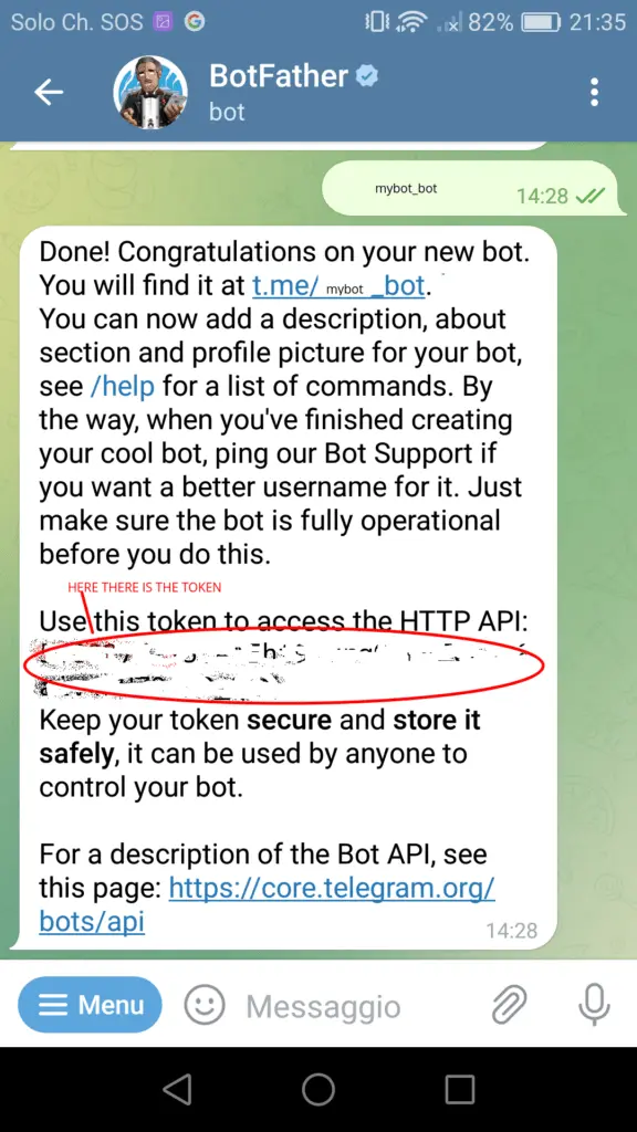 The bot's token The bot's token