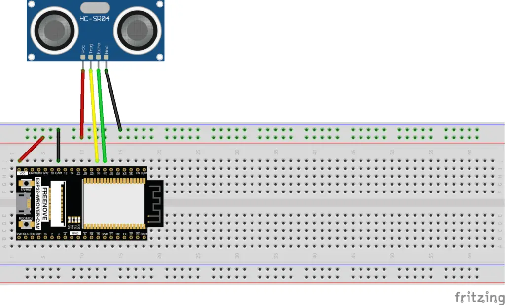 The Fritzing wiring scheme