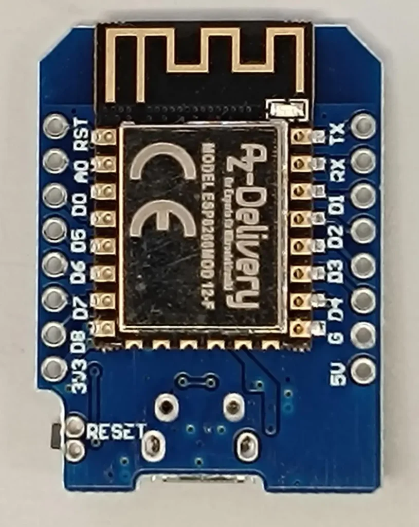 Il dispositivo Wemos D1 Mini utilizzato nel progetto