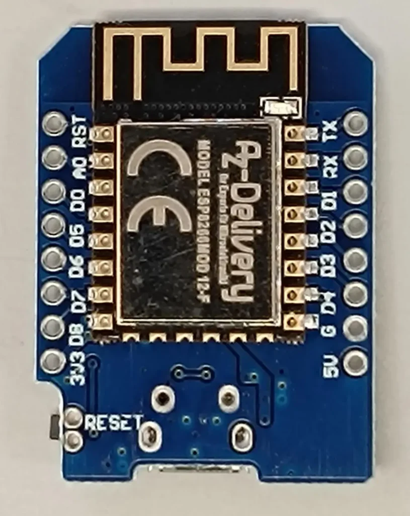 The Wemos D1 Mini device used in the project The Wemos D1 Mini device used in the project