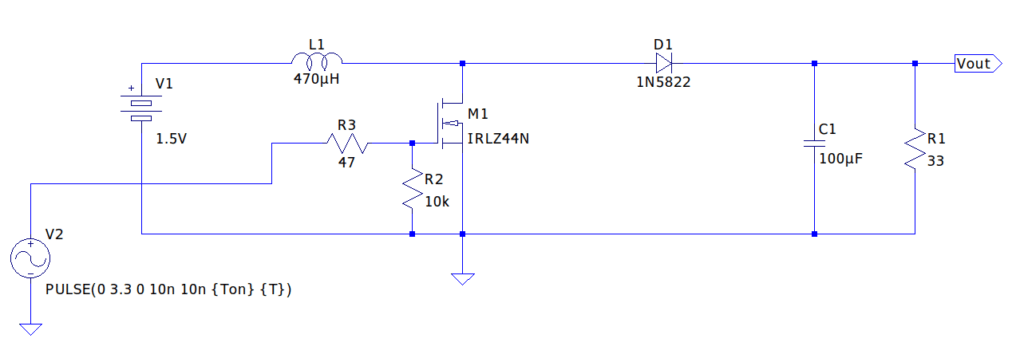 Principle diagram of a Boost Converter Principle diagram of a Boost Converter
